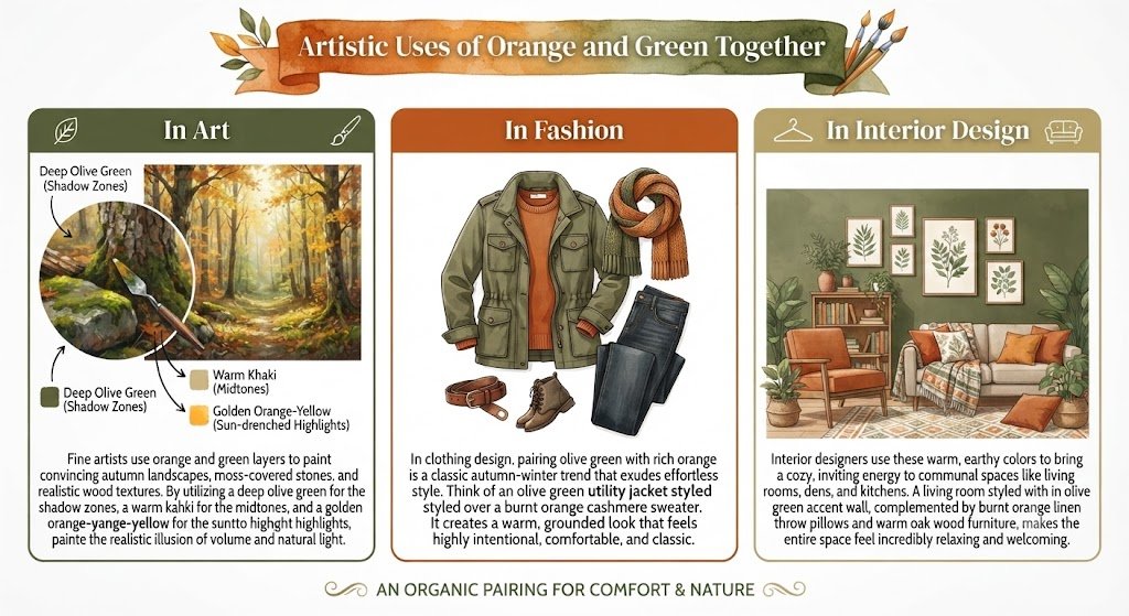 Artistic Uses of Orange and Green Together