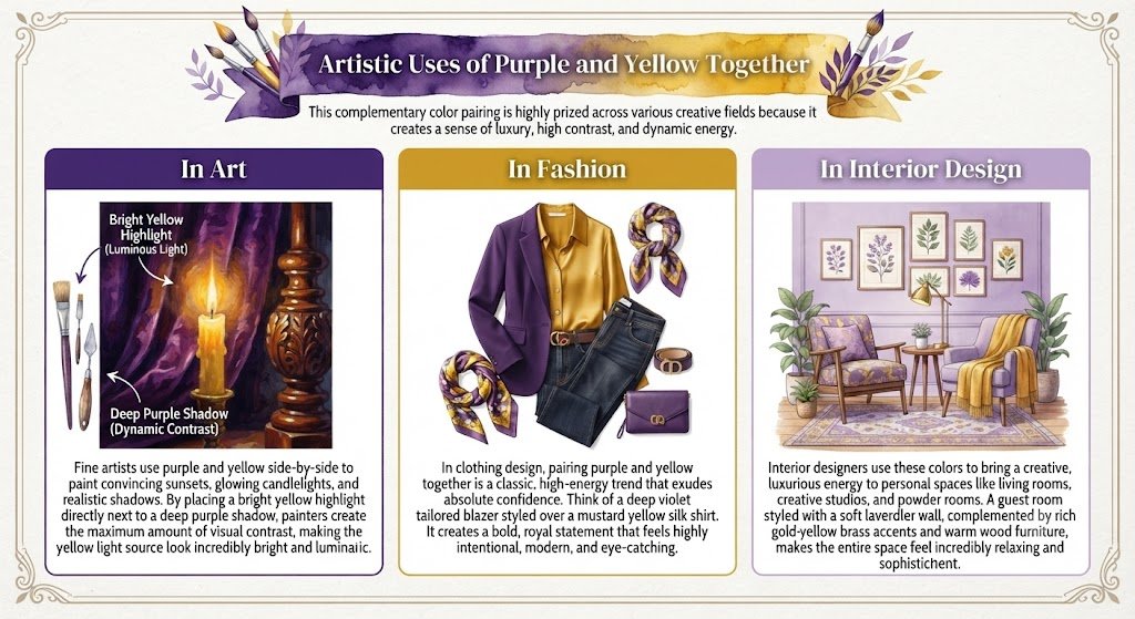 Artistic Uses of Purple and Yellow Together