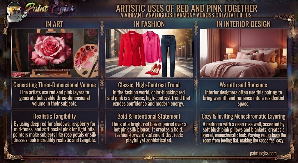 Artistic Uses of Red and Pink Together