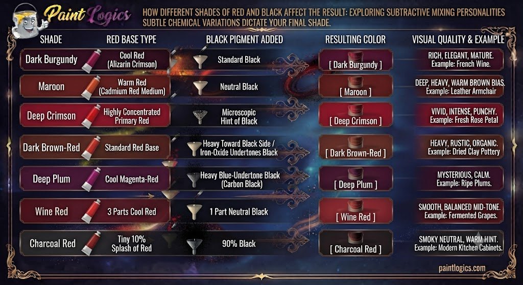 How Different Shades of Red and Black Affect the Result