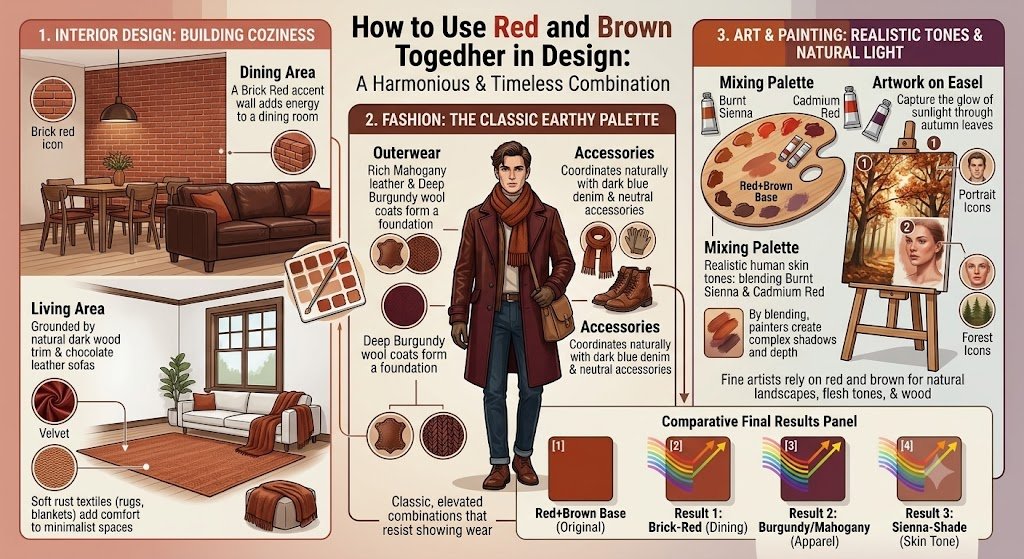 How to Use Red and Brown Together in Design