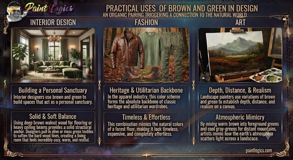 Practical Uses of Brown and Green in Design