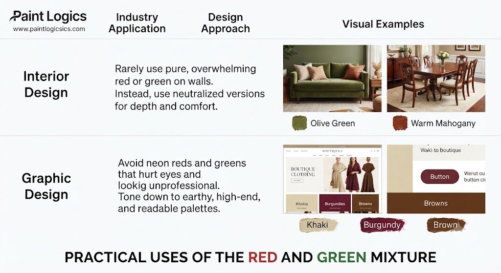 Practical Uses of the Red and Green Mixture