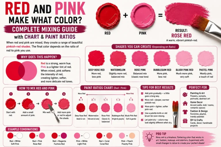 Red and Pink Make What Color? Mixing Chart & Paint Ratios