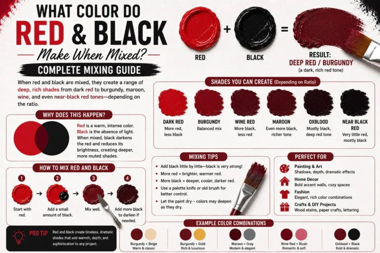 What Color Do Red and Black Make? Complete Mixing Guide