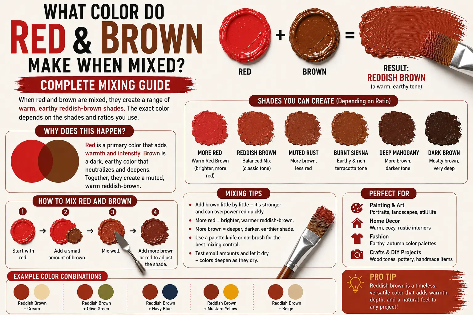 What Color Do Red and Brown Make When Mixed? Complete Mixing Guide