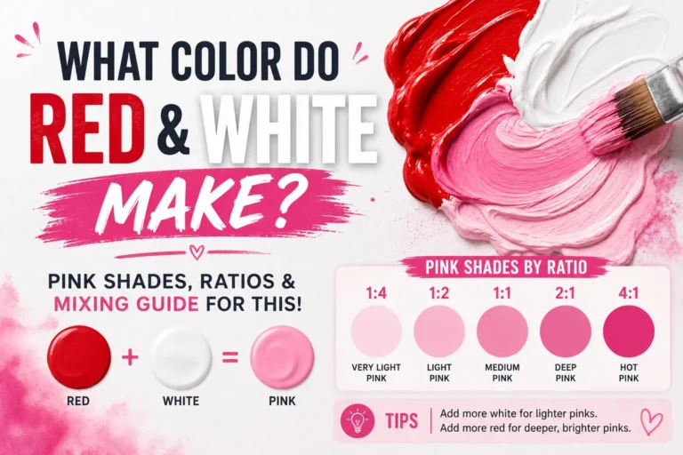 What Color Do Red and White Make? Pink Shades, Ratios & Mixing Guide