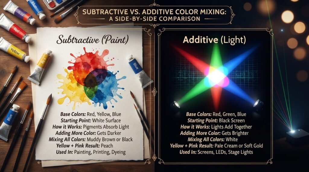 Subtractive vs. Additive Color Mixing