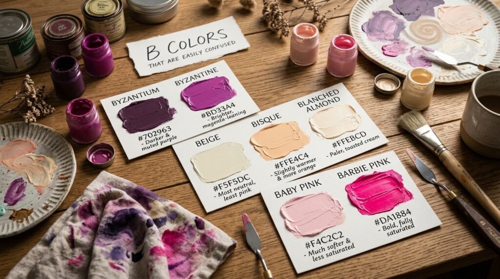 B Colors That Are Easily Confused