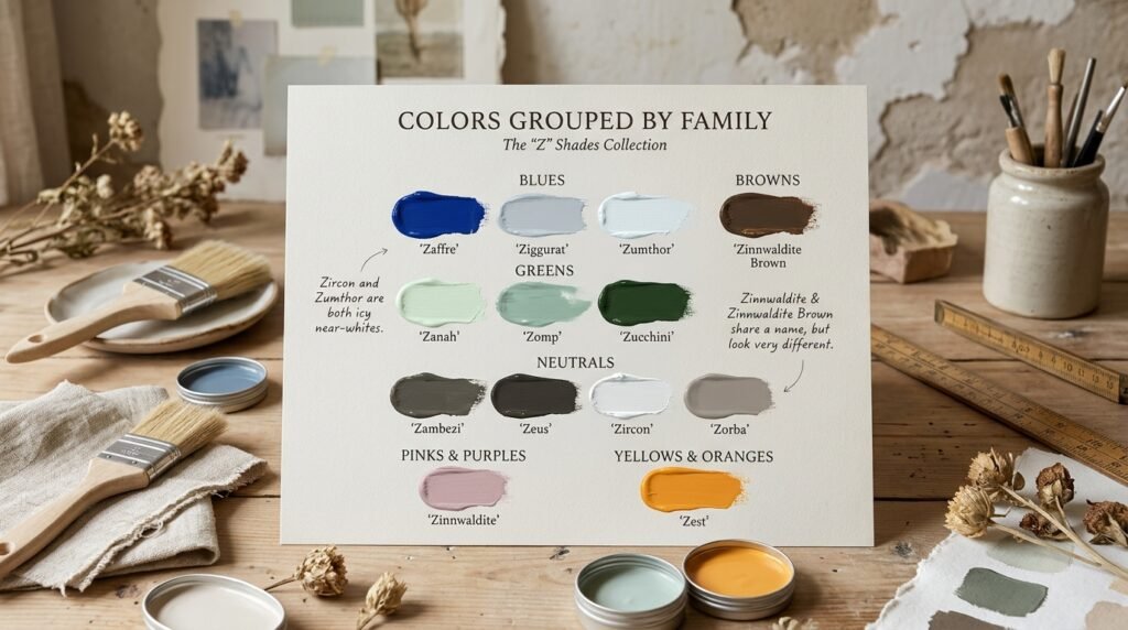 Colors Grouped by Family
