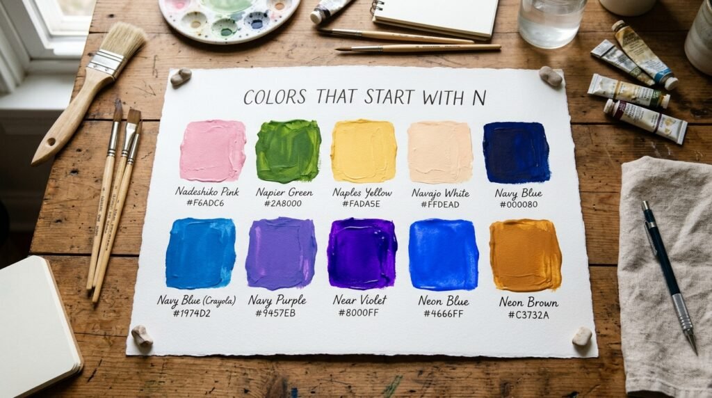 Colors That Start With N (A–Z)