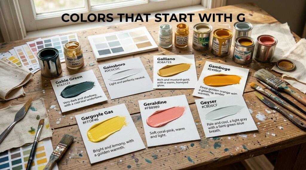 Full List of Colors That Start With G (A to Z)