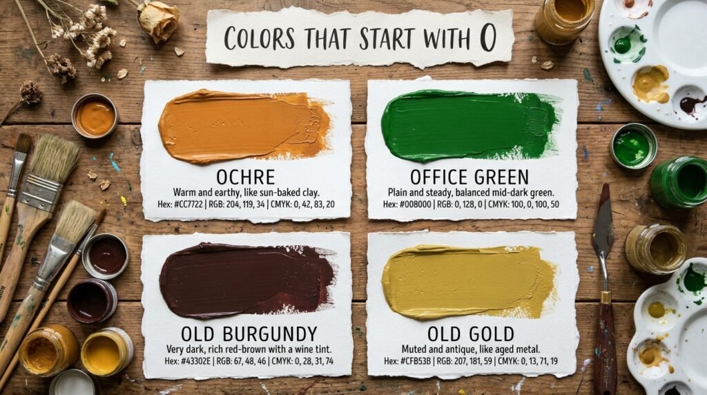 The Full List of Colors That Start With O