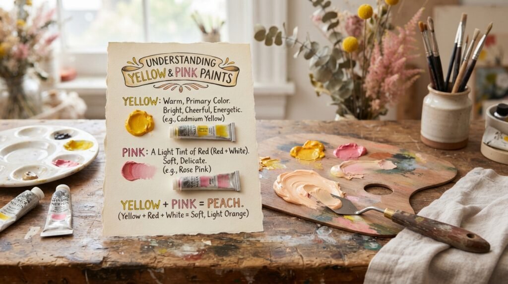 Understanding Yellow and Pink as Colors
