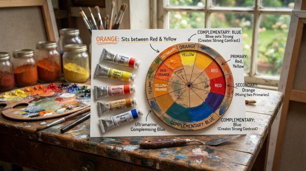 Where Orange Sits on the Color Wheel