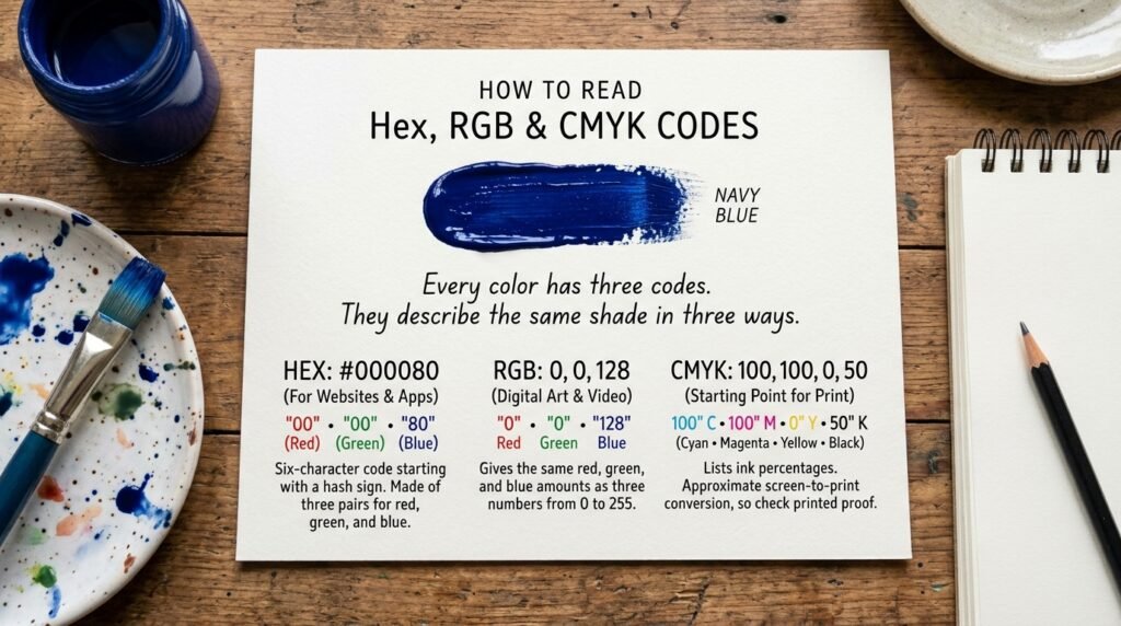 How to Read Hex, RGB, and CMYK Codes