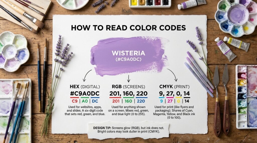 How to Read Hex, RGB, and CMYK Codes