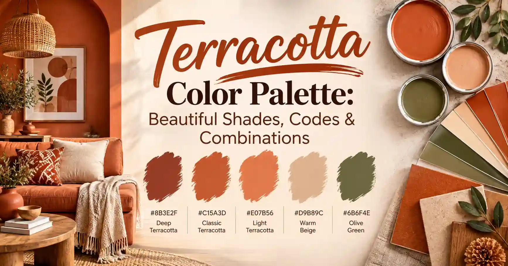 Terracotta Color Palette: Beautiful Shades, Codes & Combinations