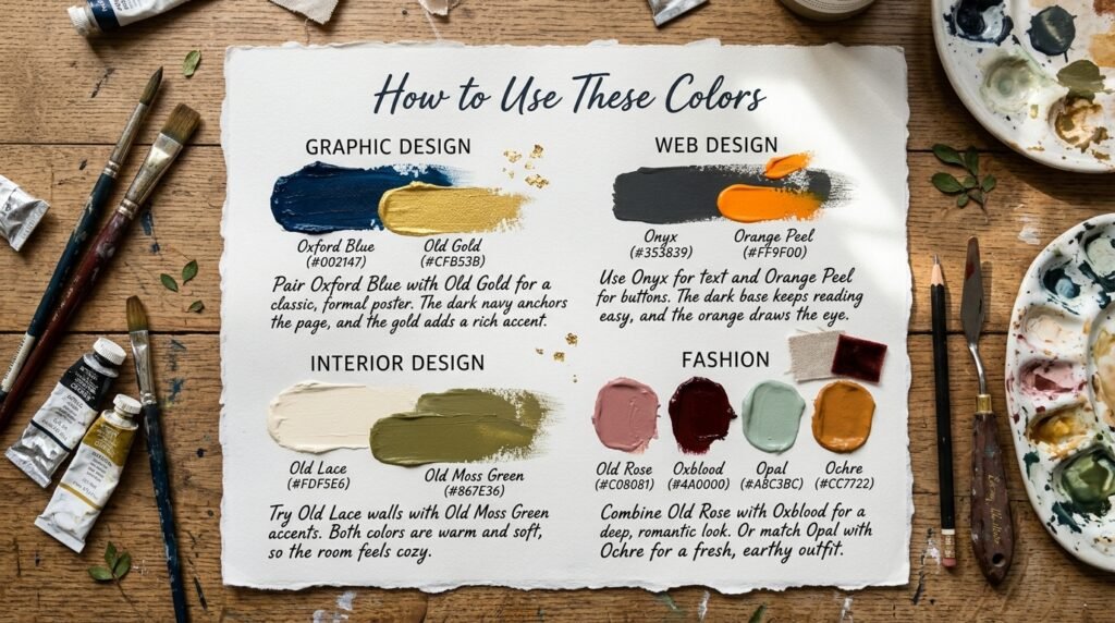 How to Use These Colors
