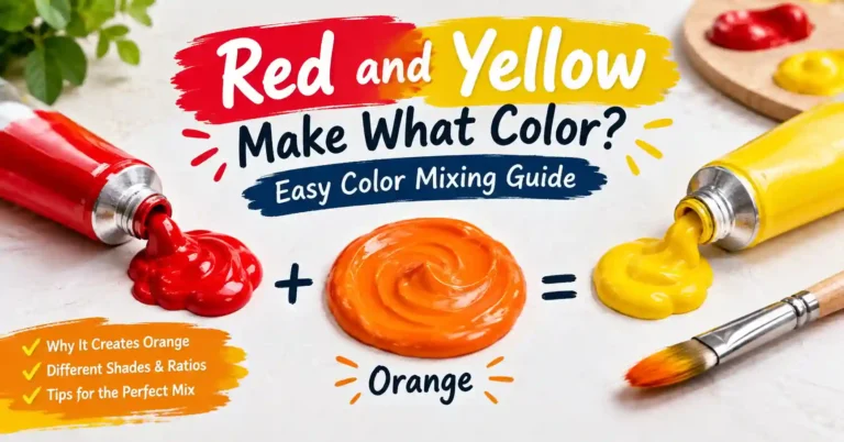Red and yellow paint mixed together to make orange